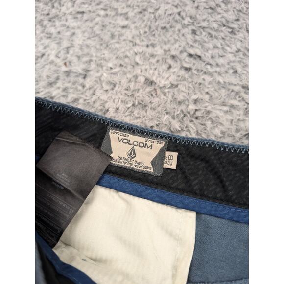 Volcom Shorts Men 28 Blue Normcore Lounge Casual Skate Surf Outdoor Hike Chino - Picture 3 of 8